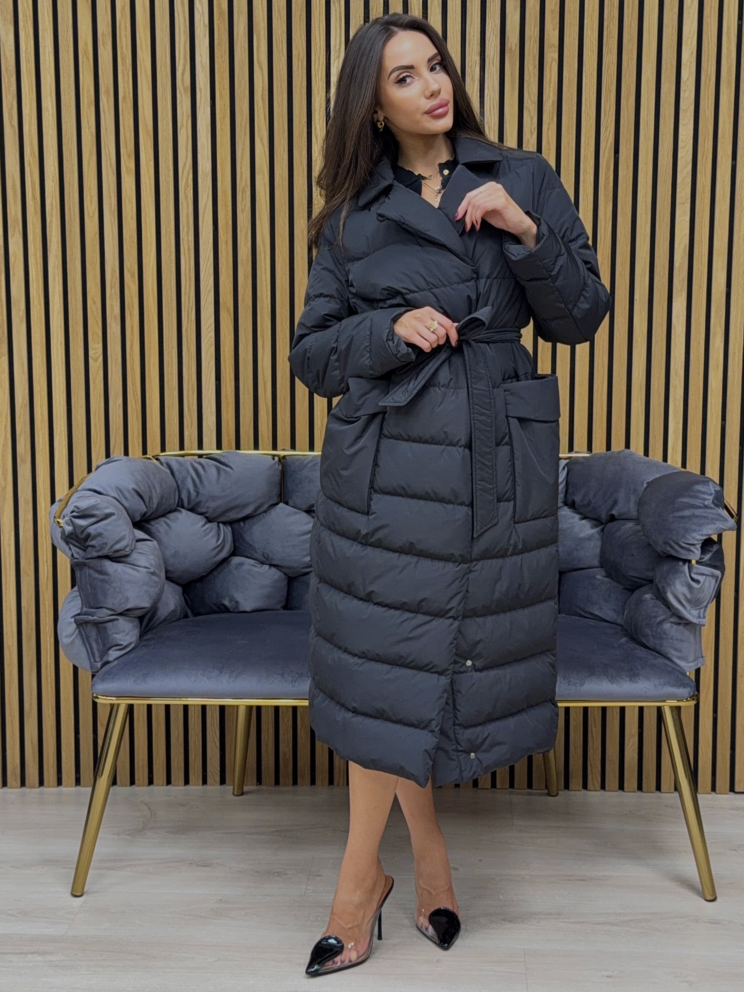 Пуховик черний Classic — фото 3