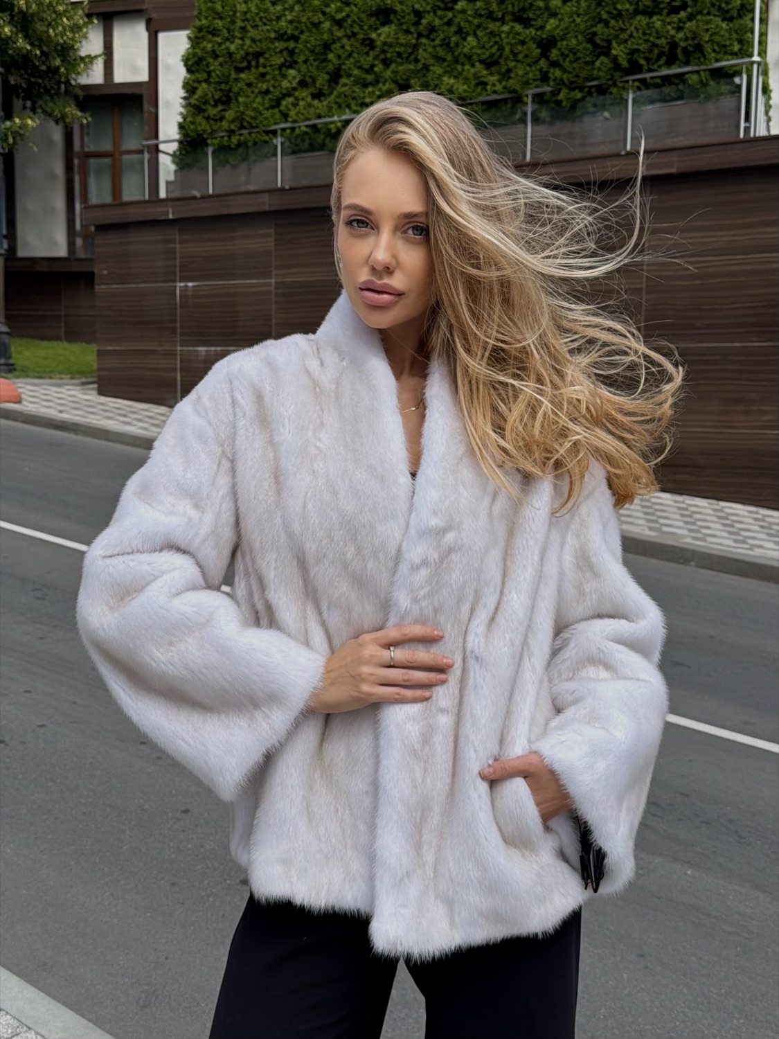 Напівшубок з норки NAFA IVORY
