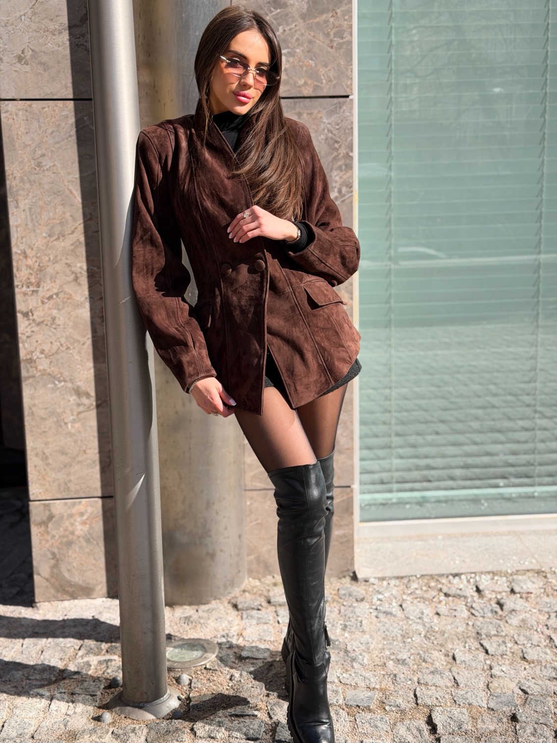 Куртка замша Brown — фото 2