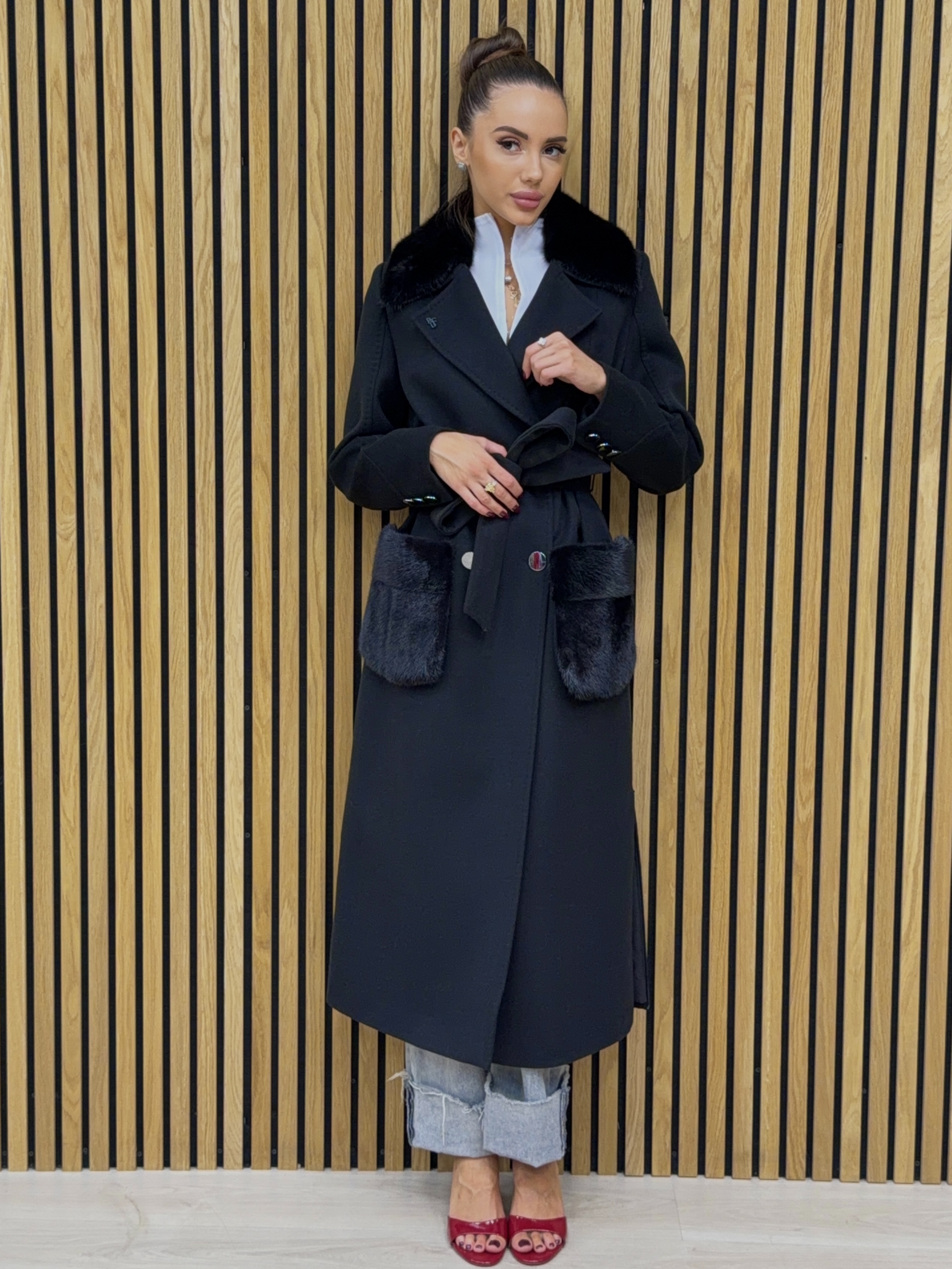 Пальто кашемир норка Black Mink — фото 3
