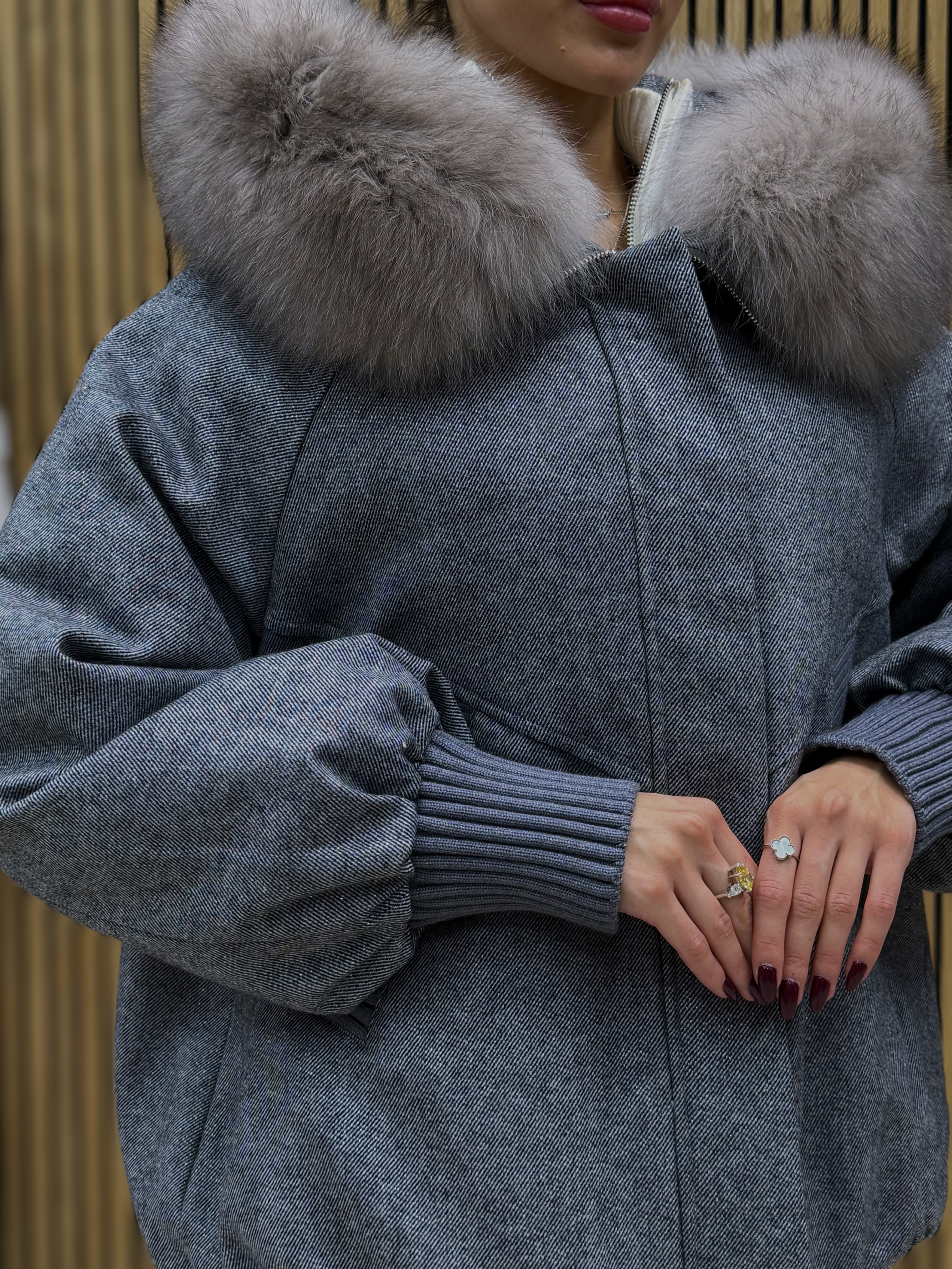 Парка кашемір песець Grey