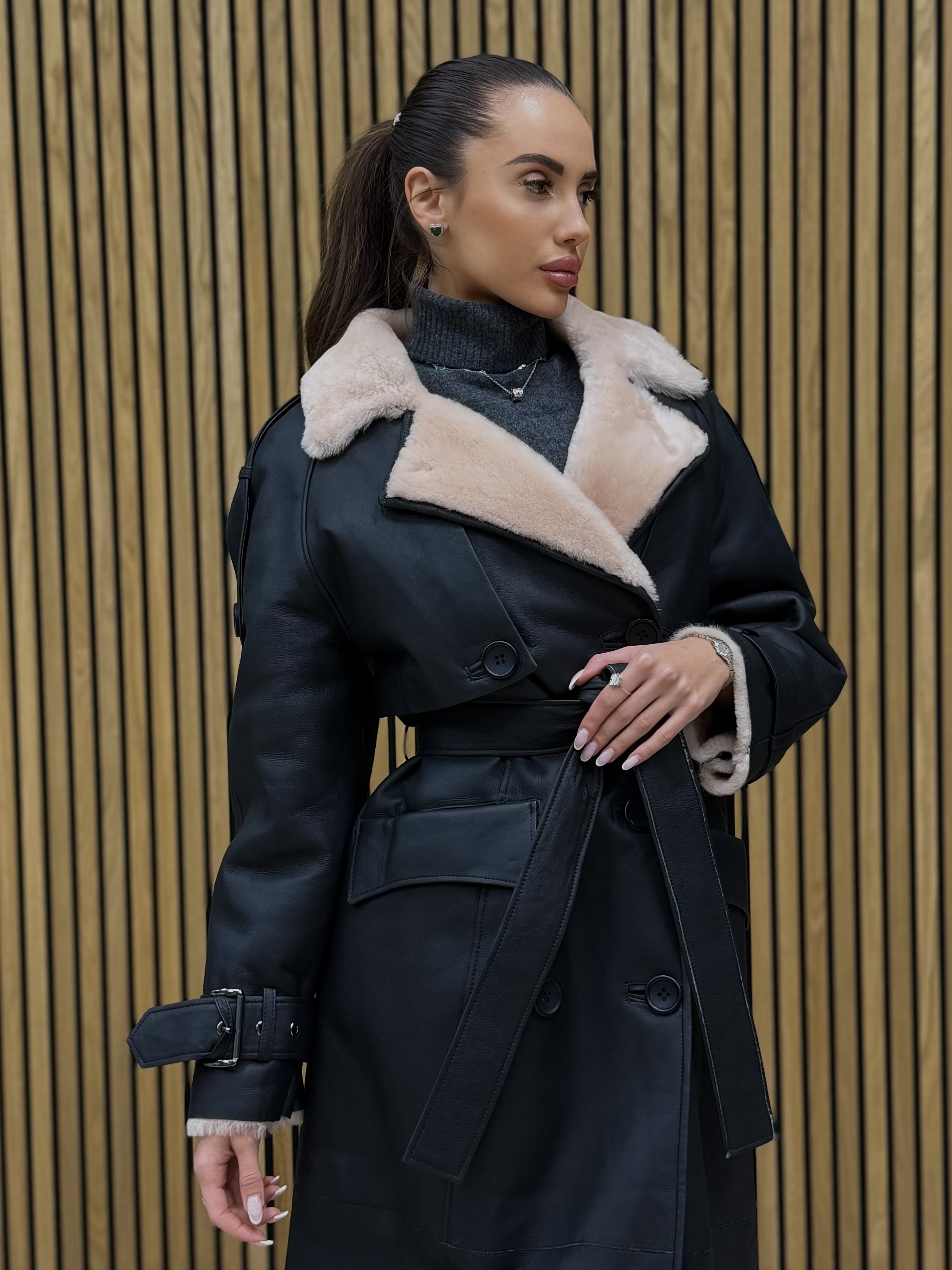 Дубленка овчина Pink