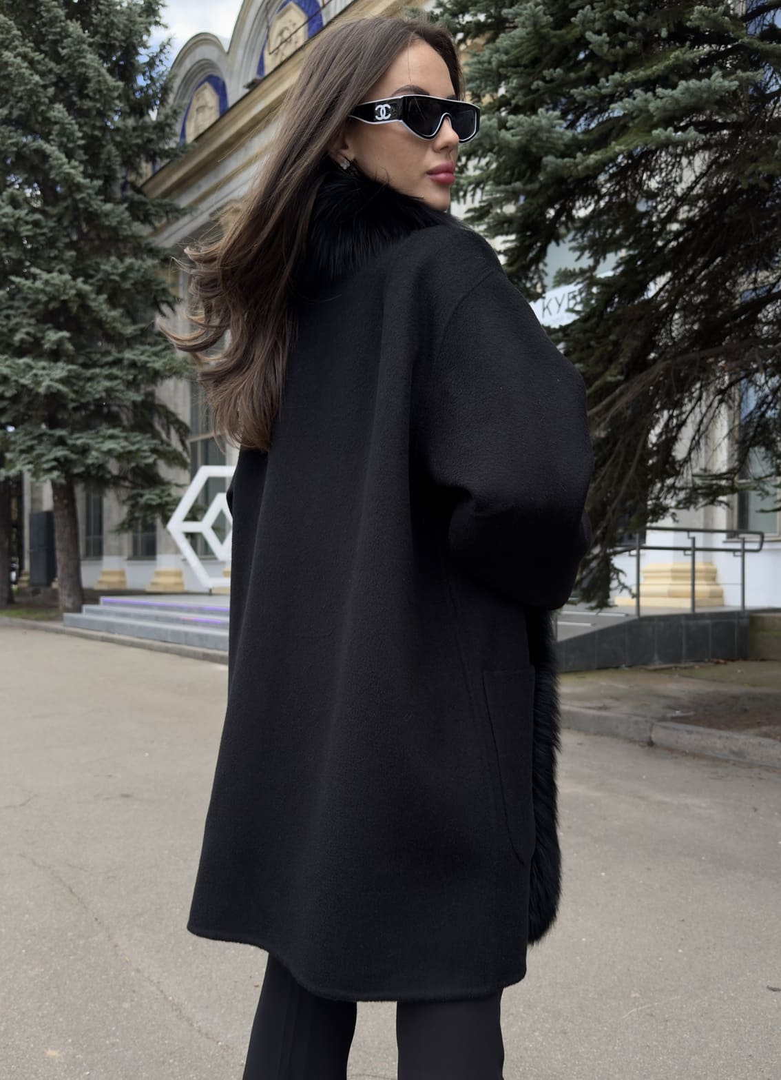 Пальто кашемир Loro piana grey