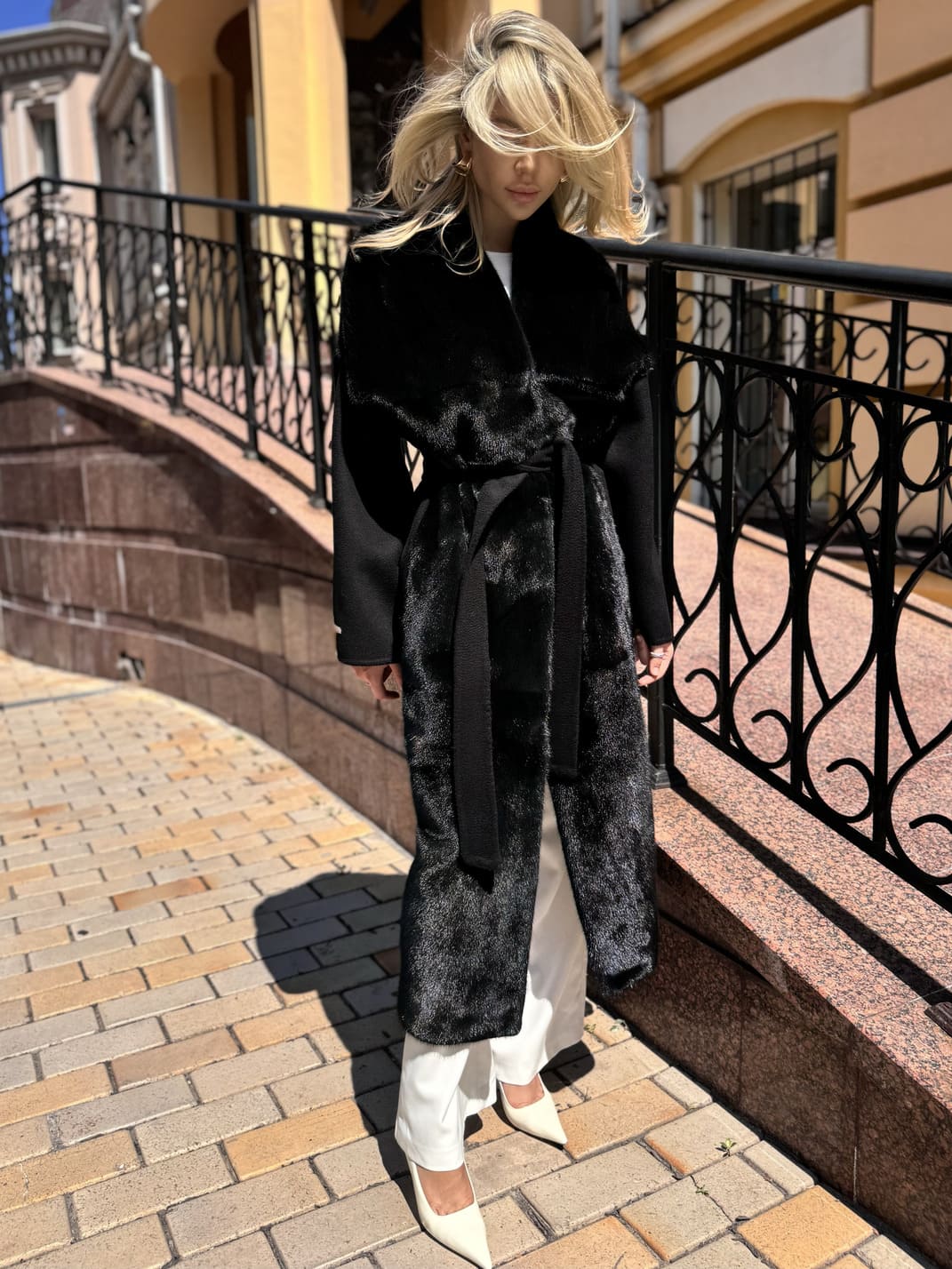 Пальто кашемир норка Black