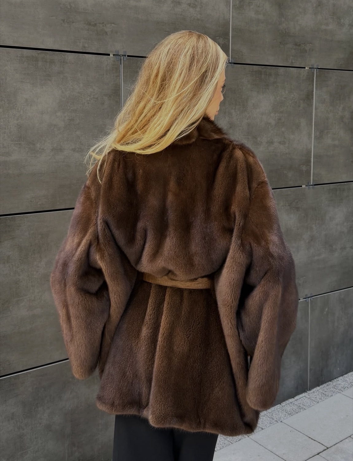 Полушубок норка соболь BROWN — фото 4