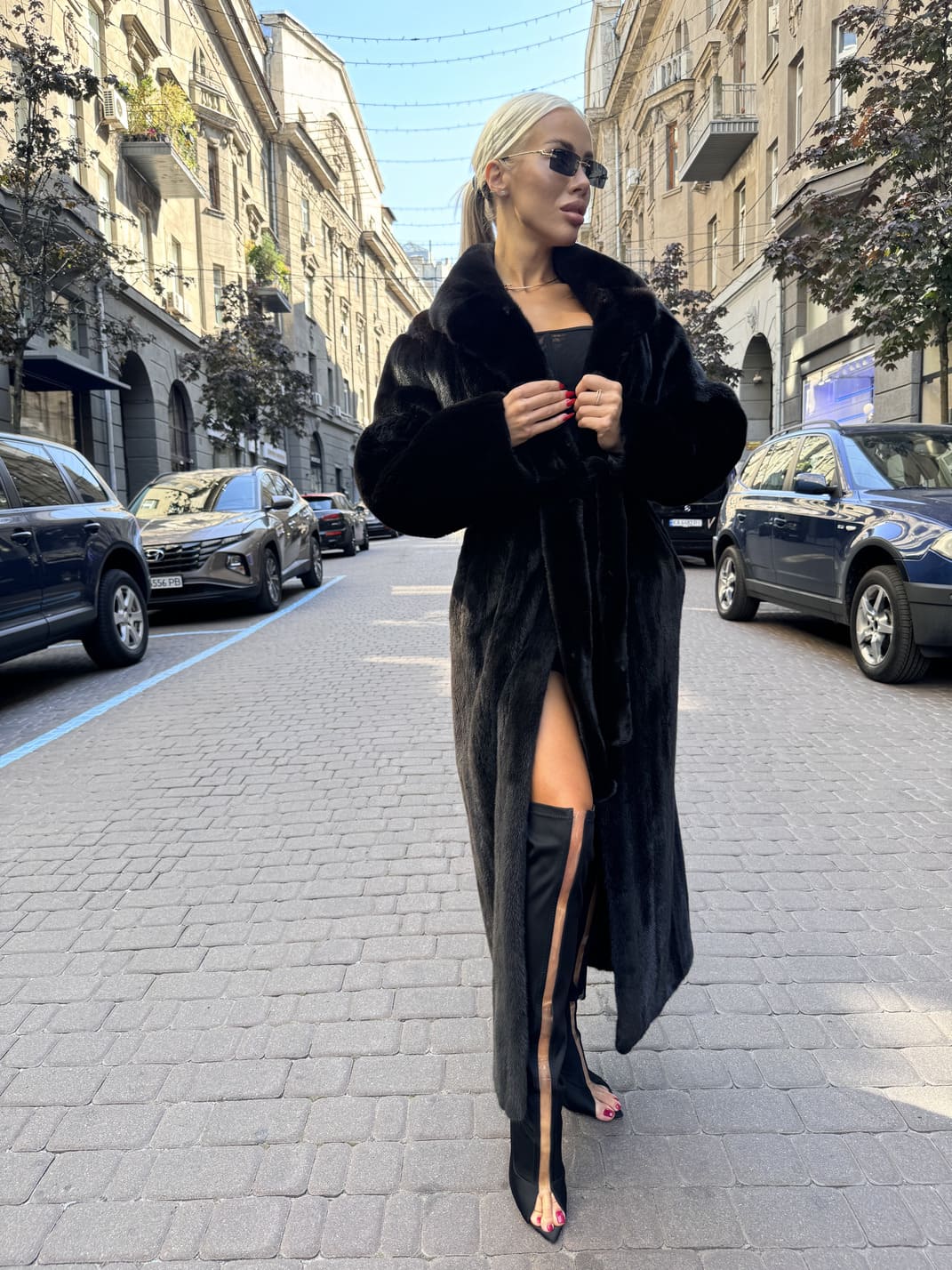 Шуба норка Black nafa olga