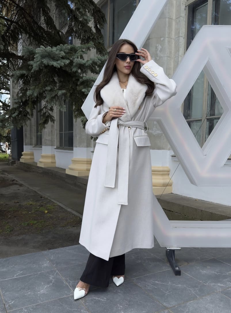Пальто норка OMBRE